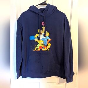 Navy Blue Simpsons Hoodie - Mens Large